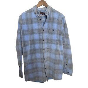 Patrick James Plaid Cord Long Sleeve button up, Sz: Medium, 100% Cotton